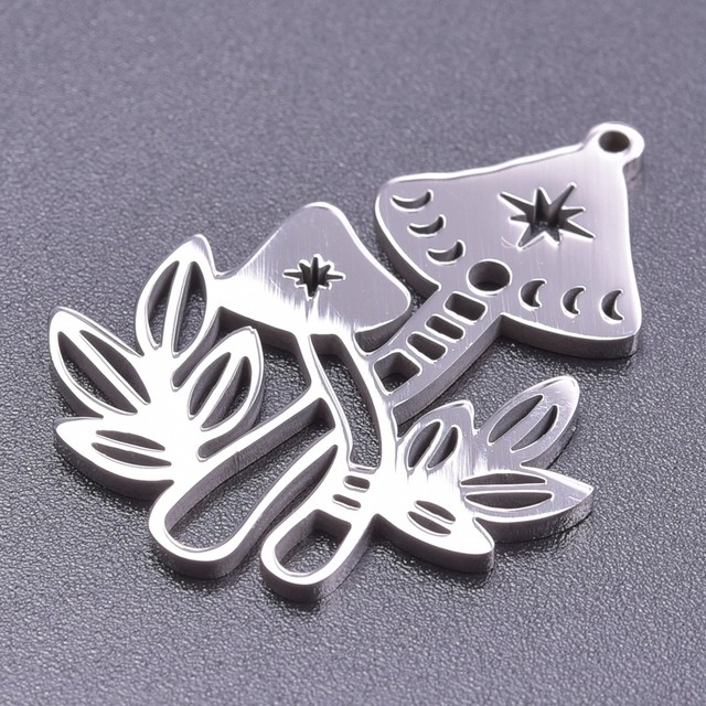 Luna Moon 100% Stainless Steel Charms For Jewelry Making Supplies Curved  Month Pendant Silver Color Fashion Charms In Bulk Gifts